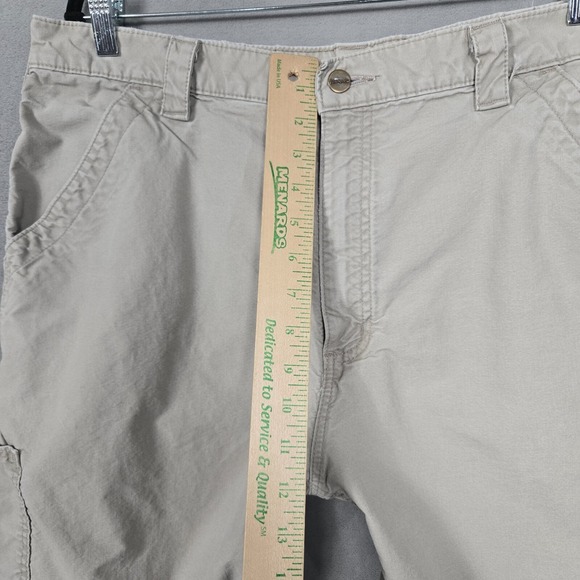 Carhartt Cargo Work Shorts Men's 38 Tan Original Fit Canvas Utility B147 Tan - Picture 5 of 9